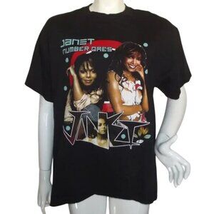 JANET JACKSON Concert Tee, L, Black, Number Ones, Realistic Janets, 2011 Tour